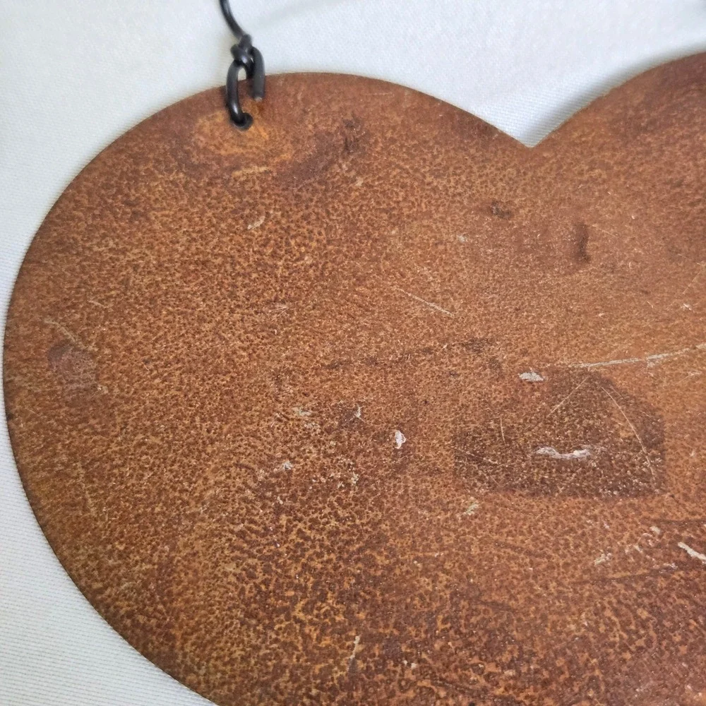 Rustic Metal Heart Christmas Ornament Snowman Cardinal Birdhouse 4